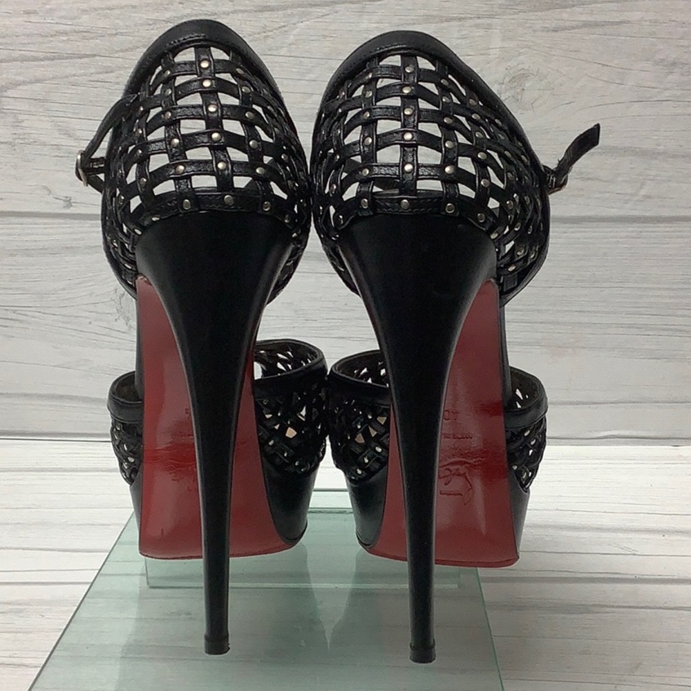 Christian Louboutin Black Cut-Out Heels - Picture 4 of 13